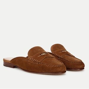 New Veronica Beard Penny Mule in Suede Hazelwood Size: 6